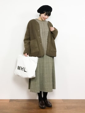 三由佳奈さん（レディース・160cm）の冬コーディネート