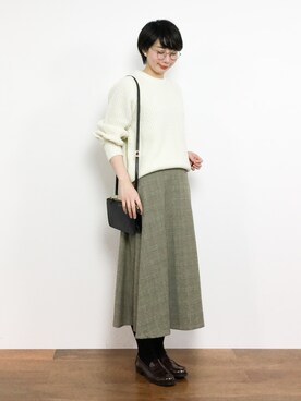 三由佳奈さん（レディース・160cm）の冬コーディネート