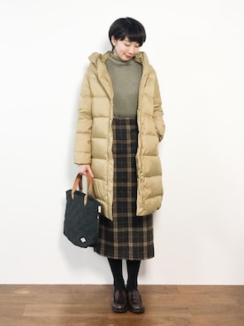 三由佳奈さん（レディース・160cm）の冬コーディネート