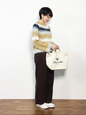 三由佳奈さんの「Sonny Label ロゴミニトートバッグ」を使ったコーディネート
