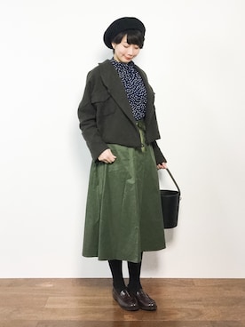 三由佳奈さん（レディース・160cm）の冬コーディネート