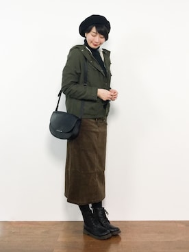 「着用商品は全てセール品です！」｜三由佳奈さん（レディース・160cm）の冬コーディネート