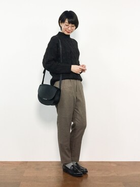 三由佳奈さん（レディース・160cm）の冬コーディネート