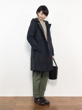 三由佳奈さん（レディース・160cm）の冬コーディネート