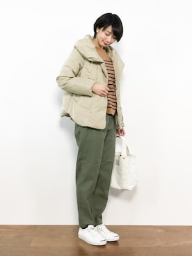 三由佳奈さん（レディース・160cm）の冬コーディネート