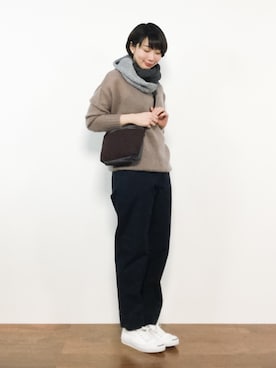 三由佳奈さん（レディース・160cm）の冬コーディネート