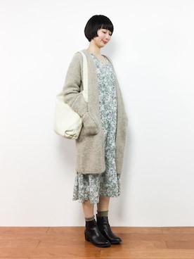 三由佳奈さん(レディース・160cm)の冬コーディネート