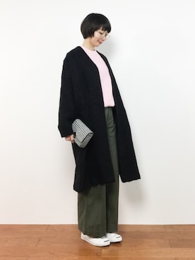 三由佳奈さん（レディース・160cm）の冬コーディネート