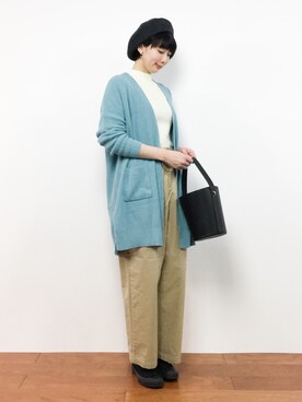 三由佳奈さん（レディース・160cm）の冬コーディネート