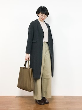 三由佳奈さん（レディース・160cm）の冬コーディネート