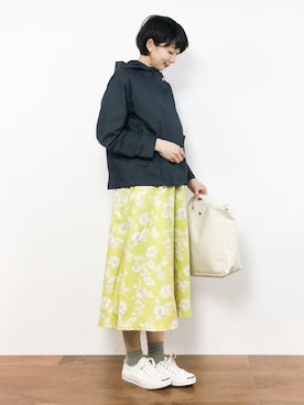 三由佳奈さん（レディース・160cm）の冬コーディネート