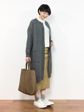 「キルティングコート」｜三由佳奈さん（レディース・160cm）の冬コーディネート