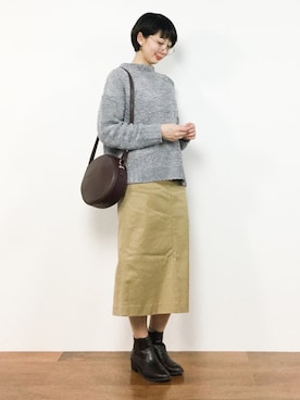 三由佳奈さん(レディース・160cm)の冬コーディネート