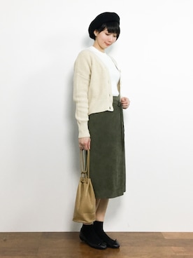 三由佳奈さん（レディース・160cm）の冬コーディネート