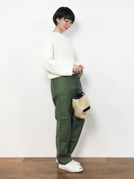 三由佳奈さん（レディース・160cm）の冬コーディネート