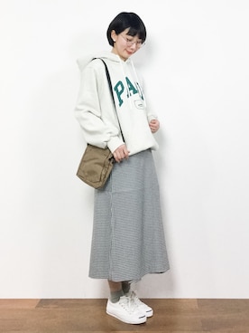 三由佳奈さん(レディース・160cm)の冬コーディネート