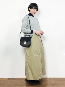 三由佳奈さん(レディース・160cm)の冬コーディネート