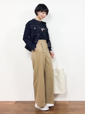 三由佳奈さん（レディース・160cm）の冬コーディネート