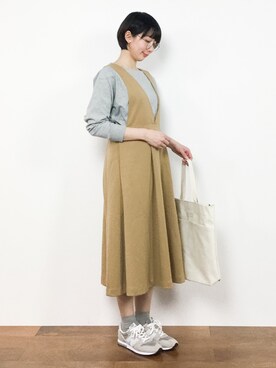 三由佳奈さん（レディース・160cm）の冬コーディネート