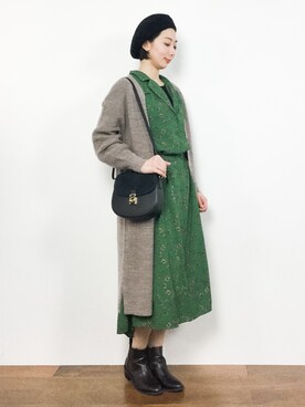 三由佳奈さん(レディース・160cm)の冬コーディネート