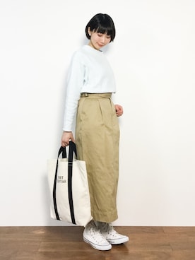 三由佳奈さん(レディース・160cm)の冬コーディネート