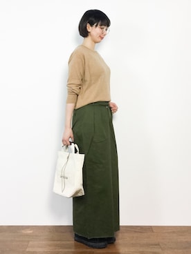 三由佳奈さん（レディース・160cm）の冬コーディネート