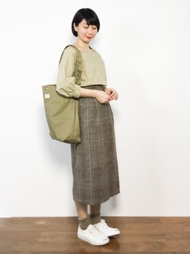 三由佳奈さん（レディース・160cm）の冬コーディネート