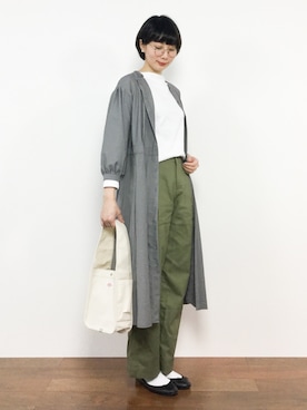 三由佳奈さん（レディース・160cm）の冬コーディネート