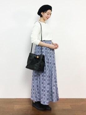 三由佳奈さん（レディース・160cm）の冬コーディネート