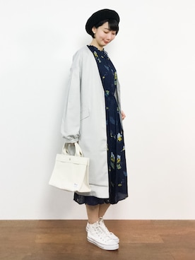 三由佳奈さん（レディース・160cm）の冬コーディネート