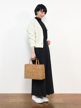 三由佳奈さん（レディース・160cm）の冬コーディネート