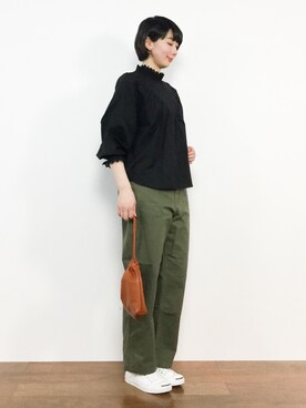 三由佳奈さん（レディース・160cm）の春コーディネート