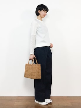 三由佳奈さん（レディース・160cm）の春コーディネート