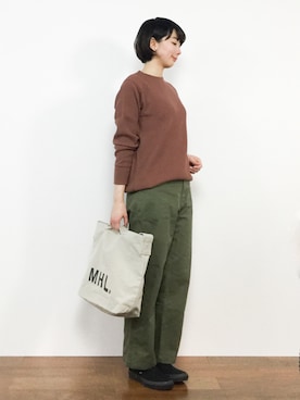 三由佳奈さん（レディース・160cm）の冬コーディネート