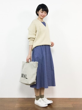 三由佳奈さん（レディース・160cm）の冬コーディネート