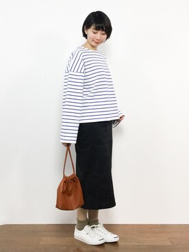 三由佳奈さん（レディース・160cm）の冬コーディネート