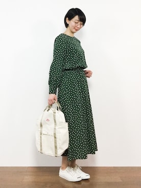 三由佳奈さん（レディース・160cm）の春コーディネート