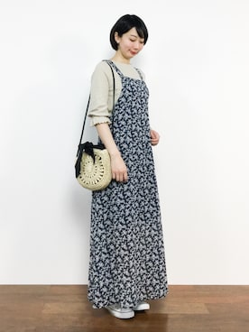 三由佳奈さん（レディース・160cm）の春コーディネート