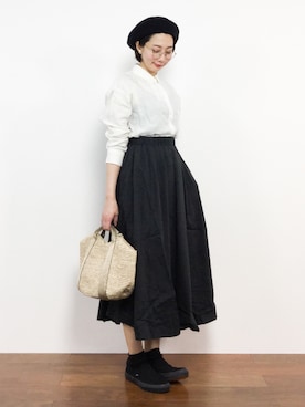 三由佳奈さん（レディース・160cm）の春コーディネート