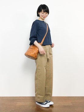 三由佳奈さん（レディース・160cm）の春コーディネート