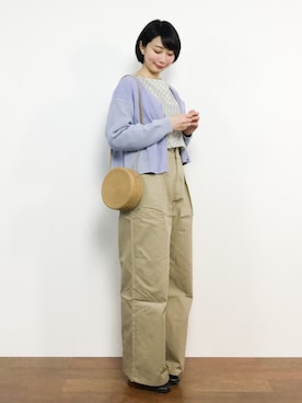 三由佳奈さん（レディース・160cm）の春コーディネート