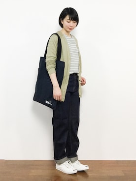 三由佳奈さん（レディース・160cm）の春コーディネート