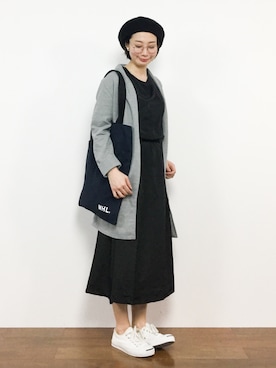 三由佳奈さん（レディース・160cm）の春コーディネート