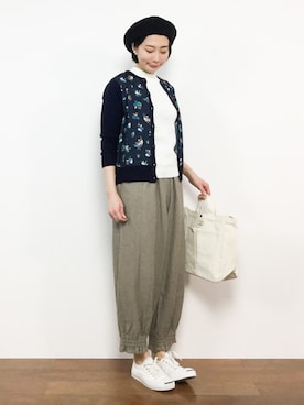 三由佳奈さん（レディース・160cm）の春コーディネート