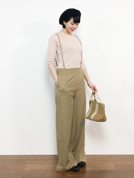 三由佳奈さん（レディース・160cm）の春コーディネート