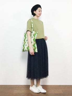 三由佳奈さん（レディース・160cm）の春コーディネート