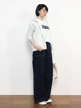 三由佳奈さん（レディース・160cm）の春コーディネート