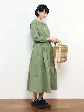 三由佳奈さん（レディース・160cm）の春コーディネート