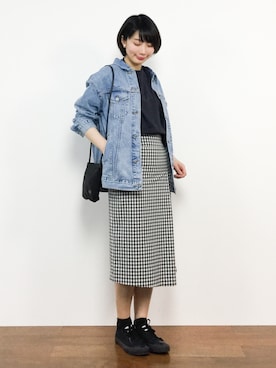 三由佳奈さん（レディース・160cm）の春コーディネート