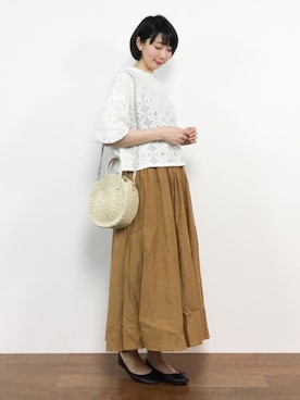 三由佳奈さん（レディース・160cm）の春コーディネート